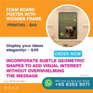 Foam Board Poster with Wooden Frame