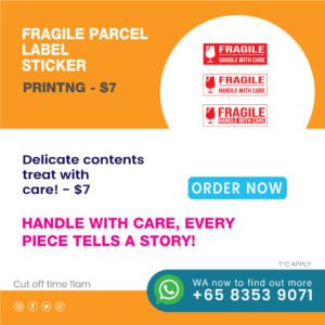 Fragile Parcel Label Sticker