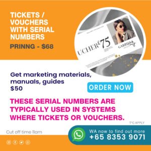 Tickets / Vouchers with Serial Numbers